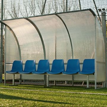 Goede prijs 4 zetels Openluchtvoetbal Team Shelter, de Banken van het Substituutvoetbal met Dekking online