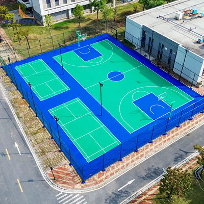 Goede prijs Gemakkelijk schoon te maken Indoor Outdoor Polyurethane Athletic Flooring Modulaire Sportvloeren online