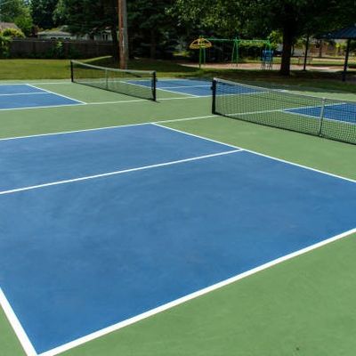 Goede prijs Het Hof Mat Portable 60 X 30ft van Pickelball van de Pickleballoppervlakte Broodje Mat Free Line Painting Service online