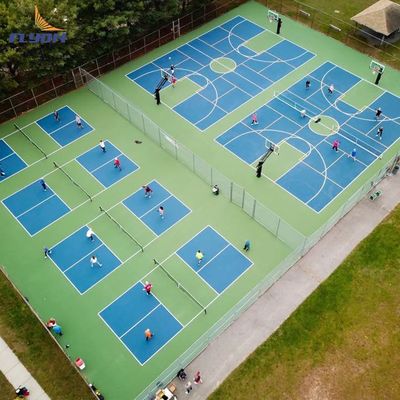 Goede prijs 3 mm kristal zand acryl coating roll installatie pickleball court mat online