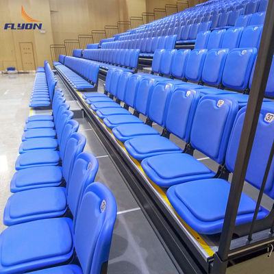 4-10 rijen uittrekbare blecherstoelen met zilveren afwerking en aanpasbare hoogte