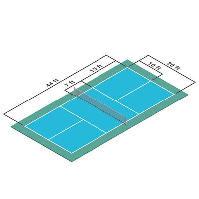 Goede prijs Grootte van het veld Optie 44*20ft of 60*30ft Pickleball Court Mat Roll Installatie met Arcylic Coating Crystal Sand Top Layer online