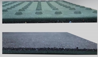 Goede prijs Duurzame blindweg rubber mat tactiel paving vloer mat 60 * 100cm maatkleur online