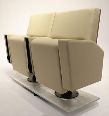 Goede prijs FY962 Zware ijzeren theaterstoel met dubbele veer en opvouwbare bekerschijf online