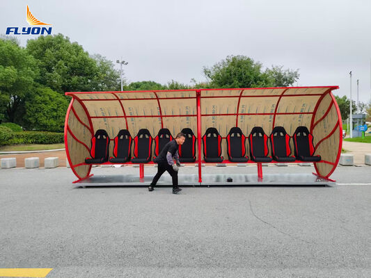 Goede prijs Gegalvaniseerde stalen voetbalwissels Draagbare voetbalbank Aangepaste maat voor schoolstadion online