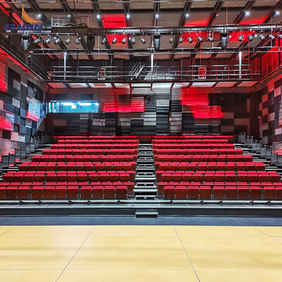 Goede prijs Elektrisch Intrekbare Tribune Zitplaatsen met Aluminium Frame en Aanpasbare Kleur voor Stadions en Auditoria online
