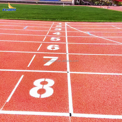Goede prijs 13 mm dikte IAAF-gecertificeerde vol gegoten hardloopbaan met schokabsorptie voor sportvelden online