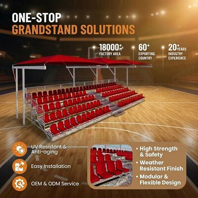 Goede prijs UV-bestendige draagbare buitenmetalen blechters met snelle installatie en aanpasbare grootte voor stadionstoelen online