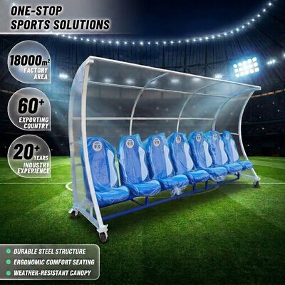 Goede prijs Professionele voetbal vervangende bank met gegalvaniseerd stalen frame en op maat gemaakte kleur opties - 3 jaar garantie Athletic Dugout online